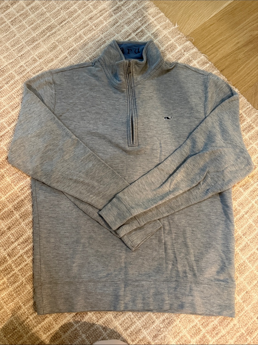 Gray Quarter-Zip Men's Pullover Sweater VV men’s small